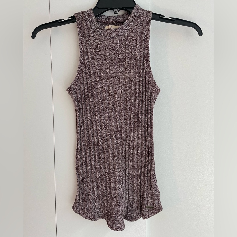 Hollister Sleeveless Ribbed Knit mock neck top
